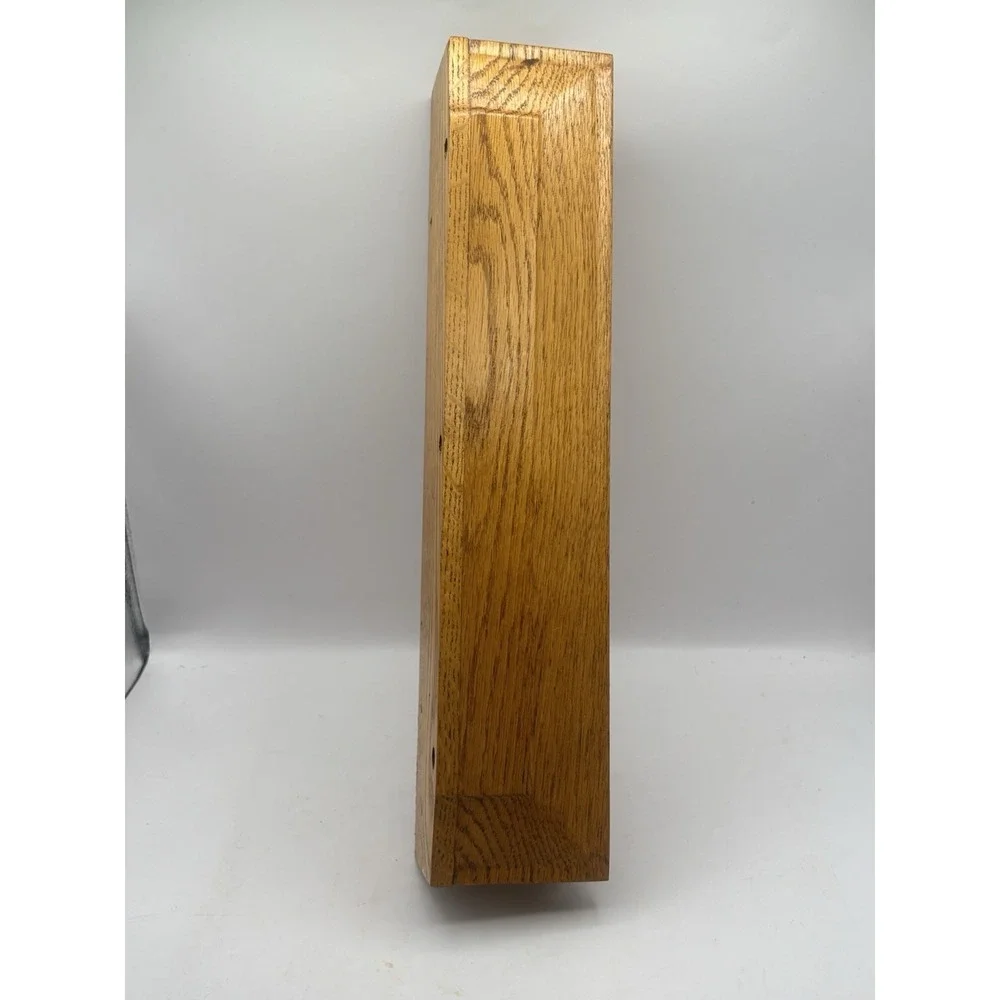 Vintage Spindle Rail Solid Oak Wood Wall Mounted Shelf 16